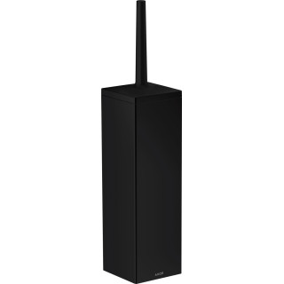 Štětka toaletná stenová z pojemnikiem, AXOR Universal Rectangular - Čierna Chróm Szczotkowany
