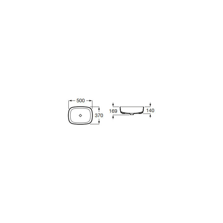 Umývadlo na postavenie na dosku cienkościenna Soft FINECERAMIC®, Roca Inspira - Cafe