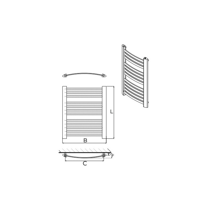 Radiátor, Komex Krystian, 75x40cm- Biely