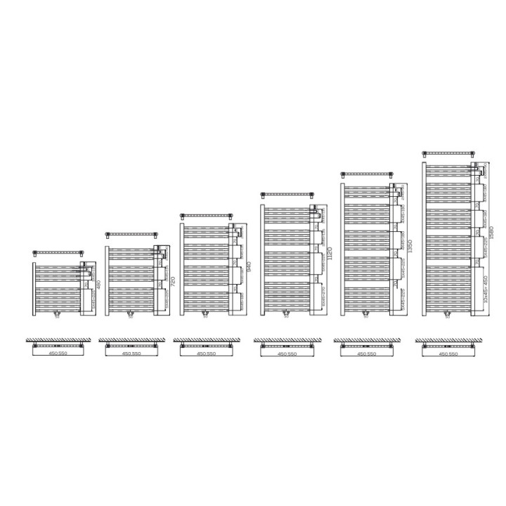 Radiátor, Kaja ZDC, 48x45cm - Biely
