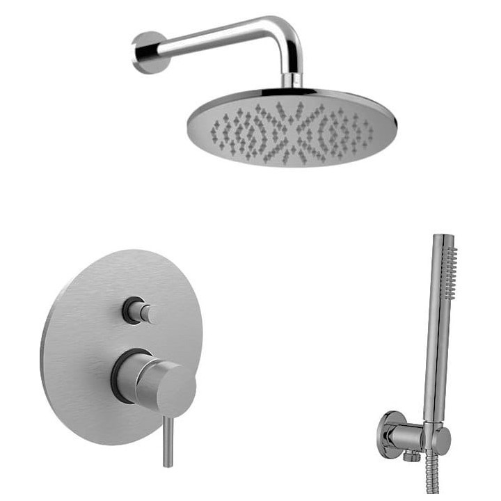 Podomietkový Sprchový set, Paffoni Light - Brúsená oceľ