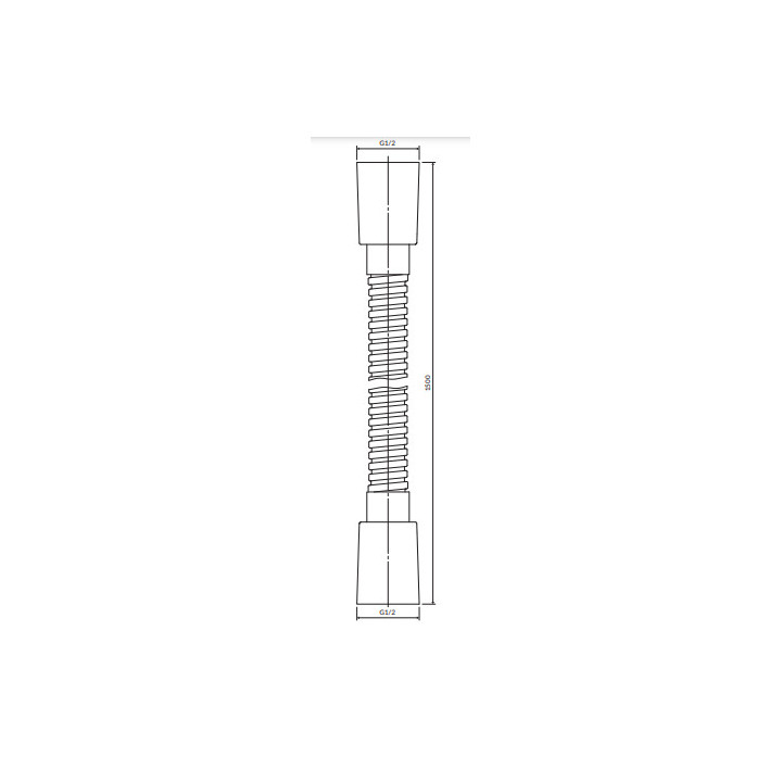 Sprchovou hadicou, 150 cm, Omnires Astoria - Miedź 