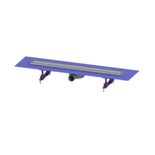 Žľab Kessel Linearis Compact kúpeľnový kompletná, dĺžka 950 mm, strieborná