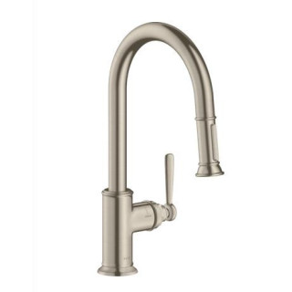 Drezová batéria Axor Montreux, wys. 39,6 cm, páková, s výsuvnou sprchou, DN15, chróm