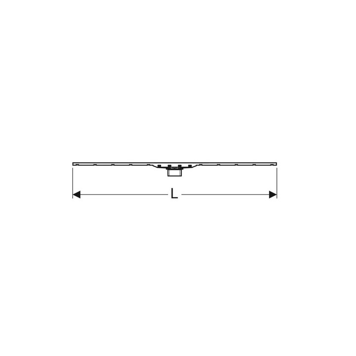 Žľab TECE drainline uhlový s prírubou 900x900 mm