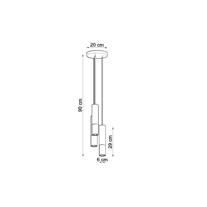 Lampa Závěsná Sollux Ligthing ESKOLA, priemer 110cm,E27 1x60W, 1x15W LED,  čierna