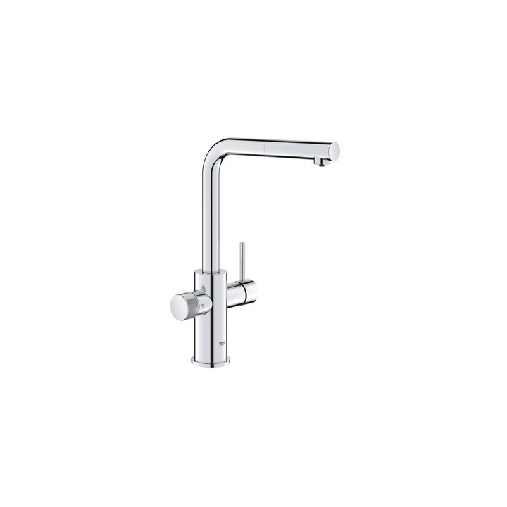 Batéria filtrująca s výsuvnou sprchou, GROHE BLUE PURE MINTA - nerez