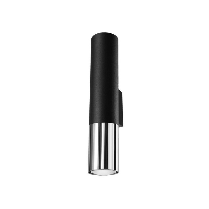 Nástenné svietidlo Sollux Ligthing VEGA keramický, E27  1x60W, 1x15W LED, čierna