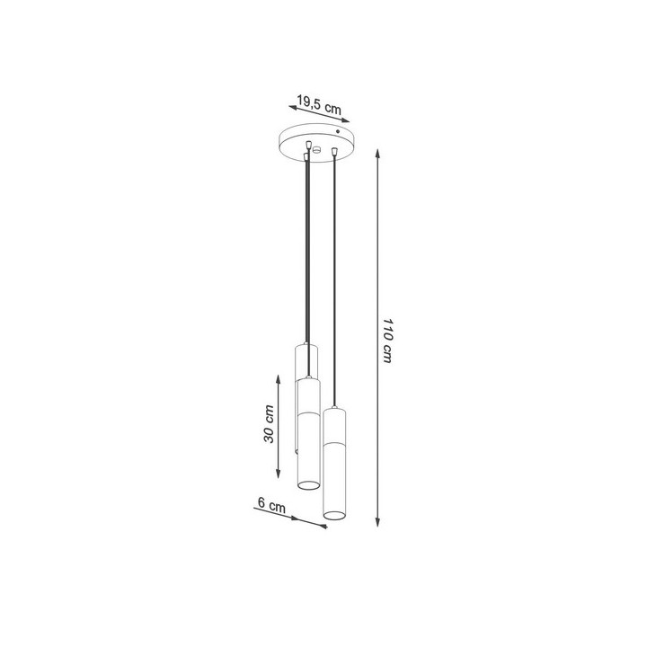 Lampa Závěsná Sollux Ligthing ESKOLA, priemer 140cm,E27 1x60W, 1x15W LED,  čierna