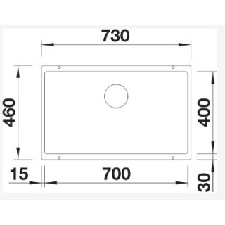 Blanco LEMIS 45 S-IF MINI  605x500mm, z  uzáverom automatycznym, oceľový