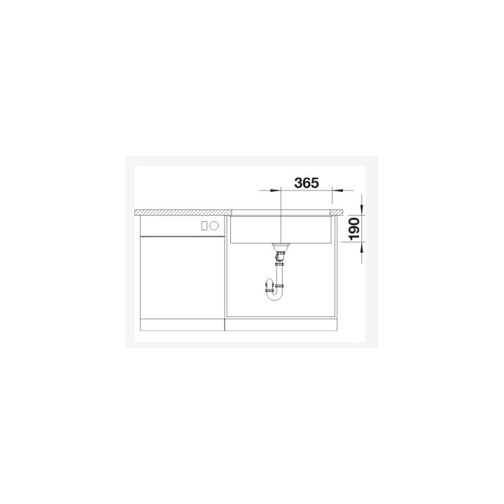 Blanco LEMIS 45 S-IF MINI  605x500mm, z  uzáverom automatycznym, oceľový