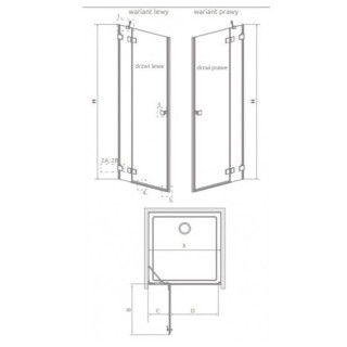 Dverí sprchové do niky Radaway Essenza Pro DWJ 110, pravé, 1100x2000mm, profil chróm