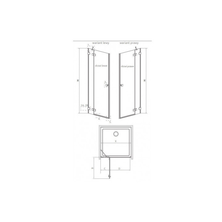 Dverí sprchové do niky Radaway Essenza Pro DWJ 110, pravé, 1100x2000mm, profil chróm