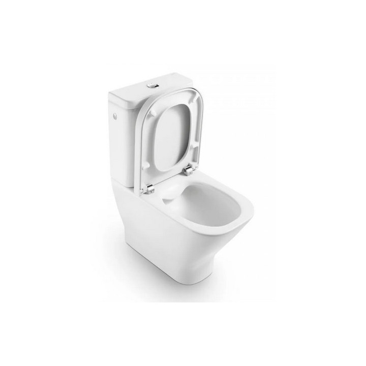 Misa WC Roca GAP Square do kompaktu Rimless, Supraglaze, biela 