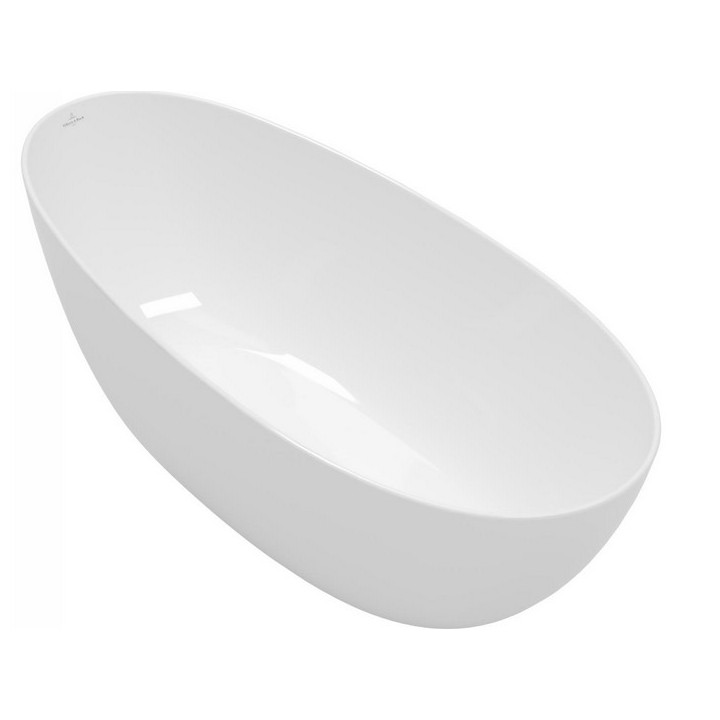 Vaňa voľne stojaca  Oválna Villeroy & Boch Antao, 170x75cm, Quaryl, šedý matnéný