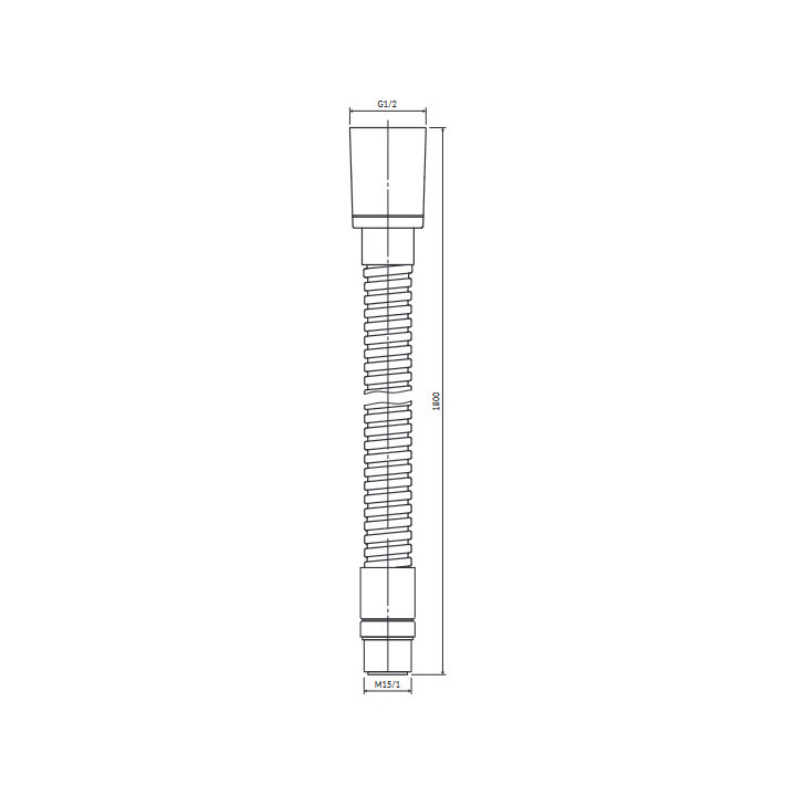 Sprchovou hadicou , Omnires Y,dĺžka 150cm, biely matnéný