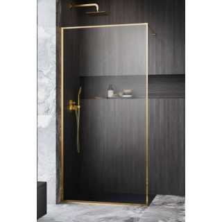 Sprchový kút Walk-In Radaway Modo F II 50, profil čierna lesklý, sklo číre