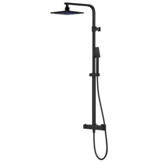 Sprchový set Corsan Ango,Horná sprcha LED, z otočným výtokovým ramenom, chróm