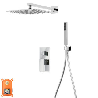 Sprchový set s podomietkovou batériou a sprchou Corsan Ango,Horná sprcha 25cm, chróm