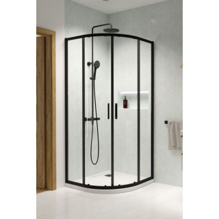 Štvrťkruhový sprchovací kút Radaway Premium Pro PDD 100x100cm, chróm/ sklo číre