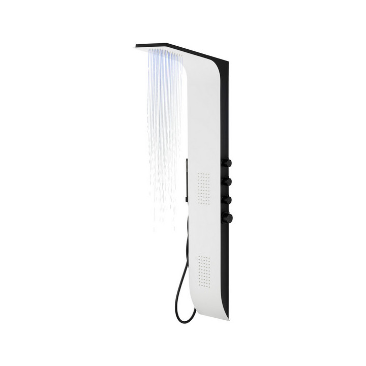 Panel sprchový Corsan Duo, mísící systém,  čierna