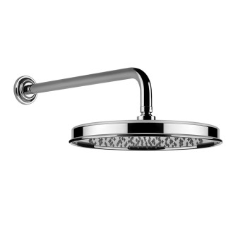 Horná sprcha Gessi Venti20, okrúhla, 229mm, rameno stenová 400mm, chróm