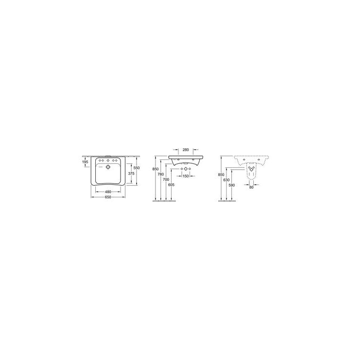 Umywalka Vita Villeroy & Boch Omnia Architectura 650x550mm- sanitbuy.pl