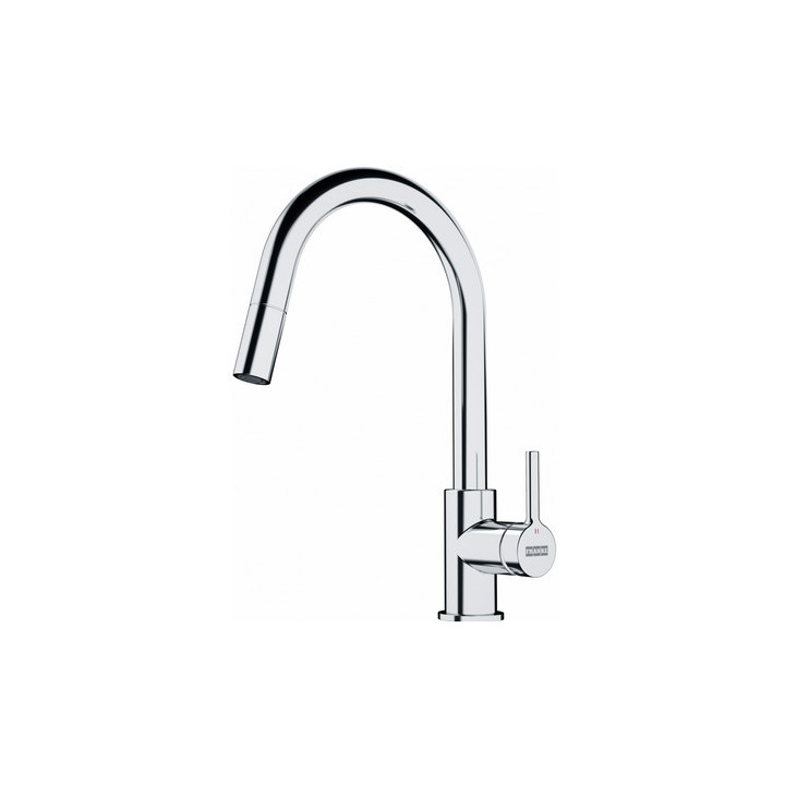 Drezová batéria Franke Lina pull-out , výška 360mm, otočné i výsuvná sprcha,  cappuccino