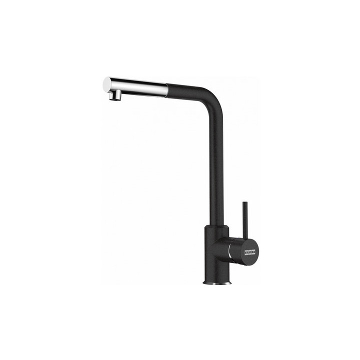 Drezová batéria Franke Sirius L Side pull-out  , výška 333mm, otočné i výsuvná sprcha, kamienny šedý/chróm