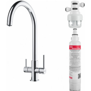 Drezová batéria Franke Urban pull-out  , výška 294mm, otočné i výsuvná sprcha,  chróm