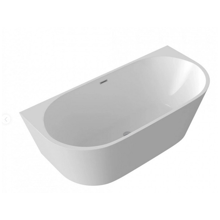 Vaňa voľne stojaca Massi Modern, 180cm, z prepadom, biela