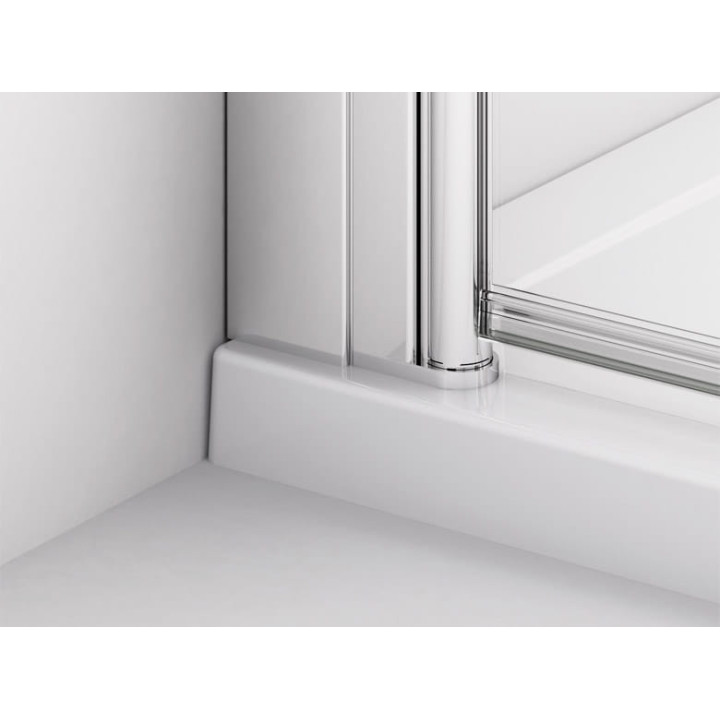 Štvorcový sprchovací kút 90 cm z rozsuwanymi drzwiami Ronal Pur Light S, lesklá- sanitbuy.pl