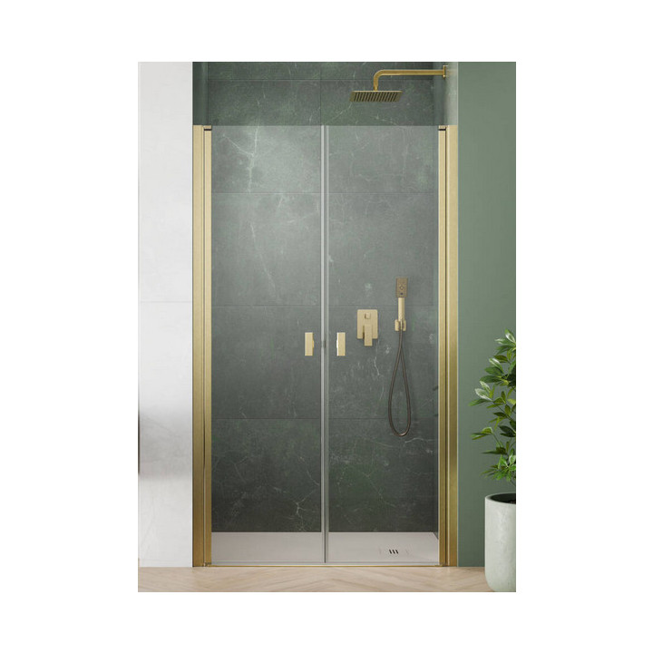 Dverí sprchové Radaway Nes 8 Black DWD+2S 80, dvojkrídlové, 800x2000mm, sklo číre, profil čierna