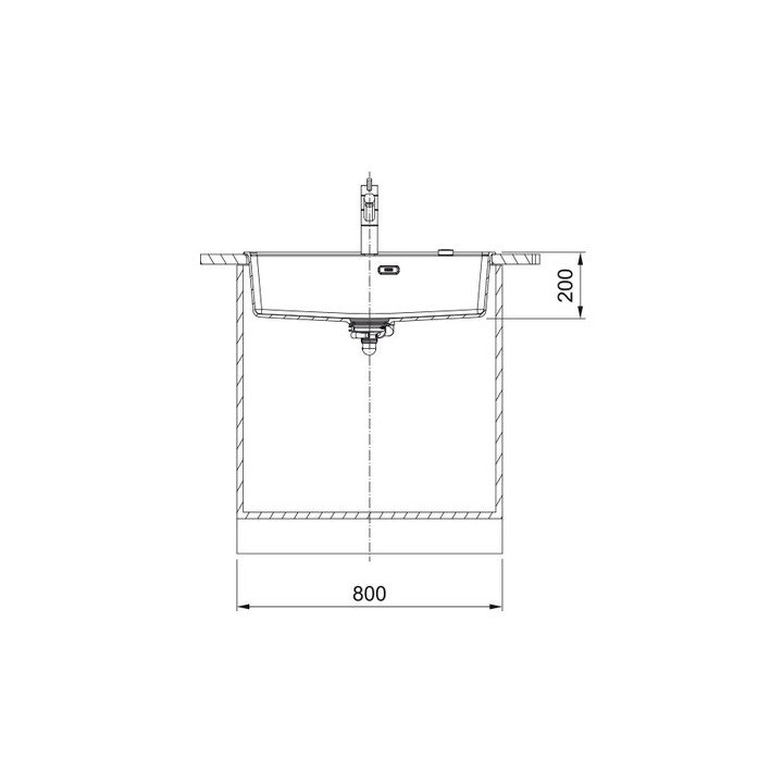 Drez wbudowywany, Franke Maris MRG 610-72 ,biely polarny