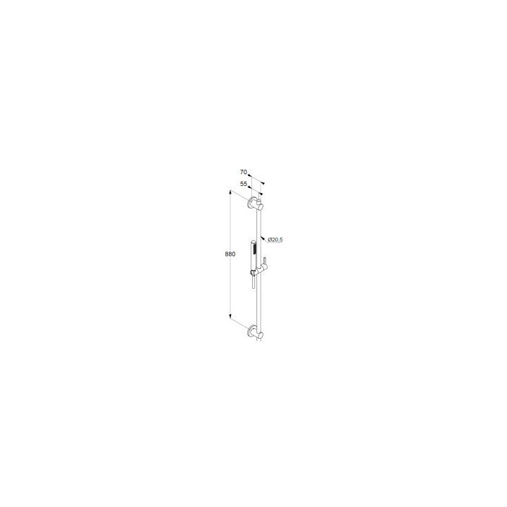 Sprchový set 1 S, 90 cm, KLUDI NOVA FONTE Puristic - Biely matnéný