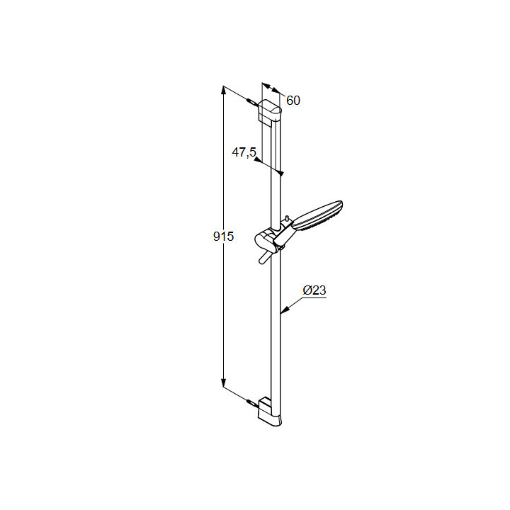 Sprchový set Kludi FreshLine, 90 cm, chróm