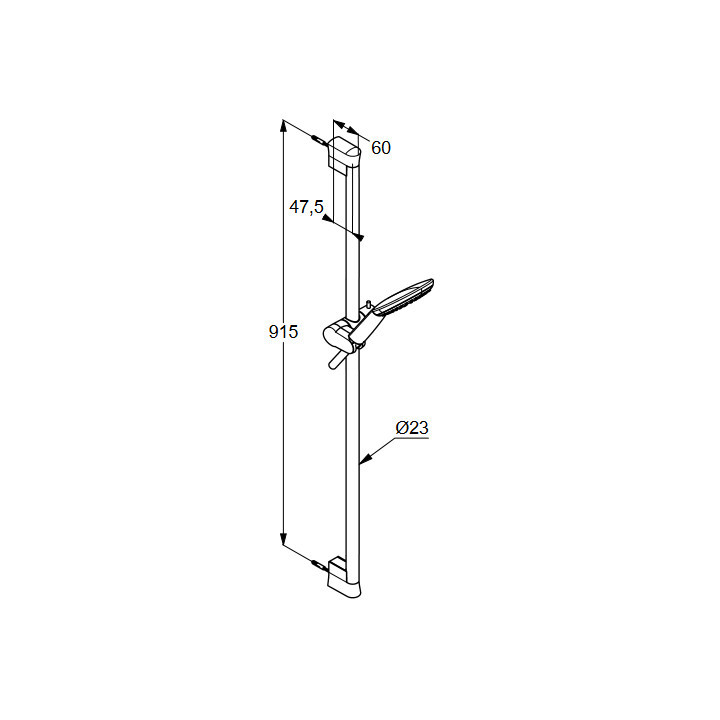 Sprchový set Kludi Freshline 1S i sprchový set i drążkiem 90 cm