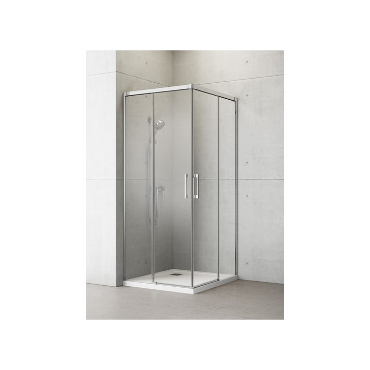Sprchový kút 100Rx80Lcm sklo číre chróm Radaway Idea Kdd, 387062-01-01R+387061-01-01L