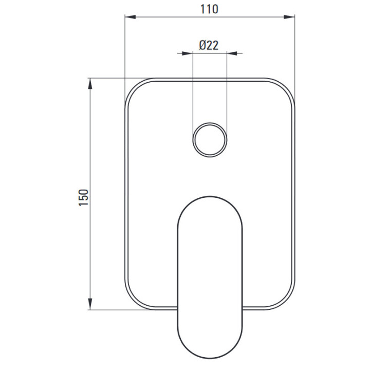 Batéria sprchová páková stenová Deante Alpina, chróm