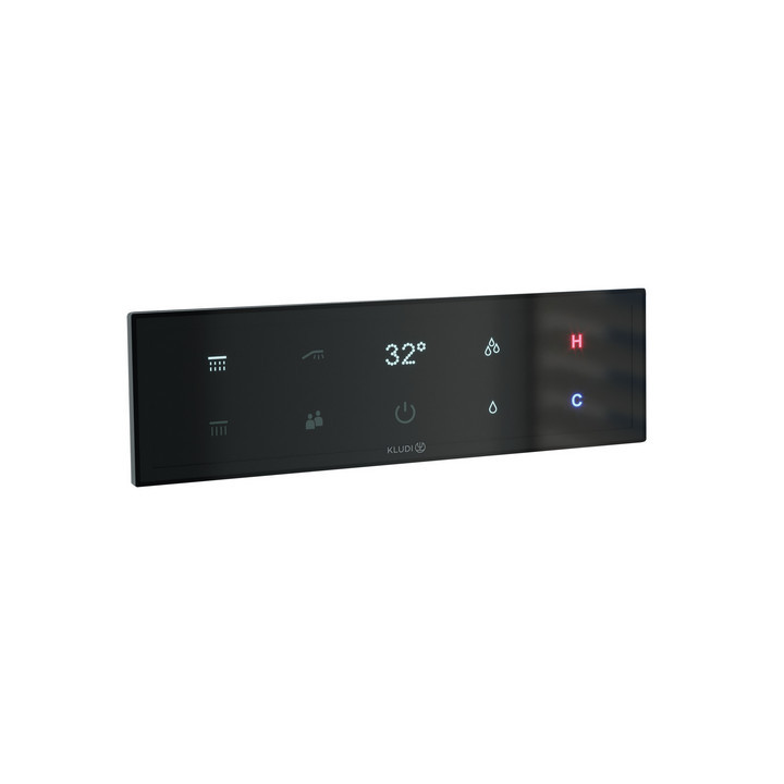 Elektroniczny termostat podomietkový , Kludi Pushtronic, zlato szczotkowane