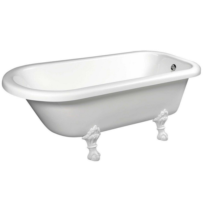 Vaňa voľne stojaca 169x75x72cm Polysan RETRO, nohy bronz, biela