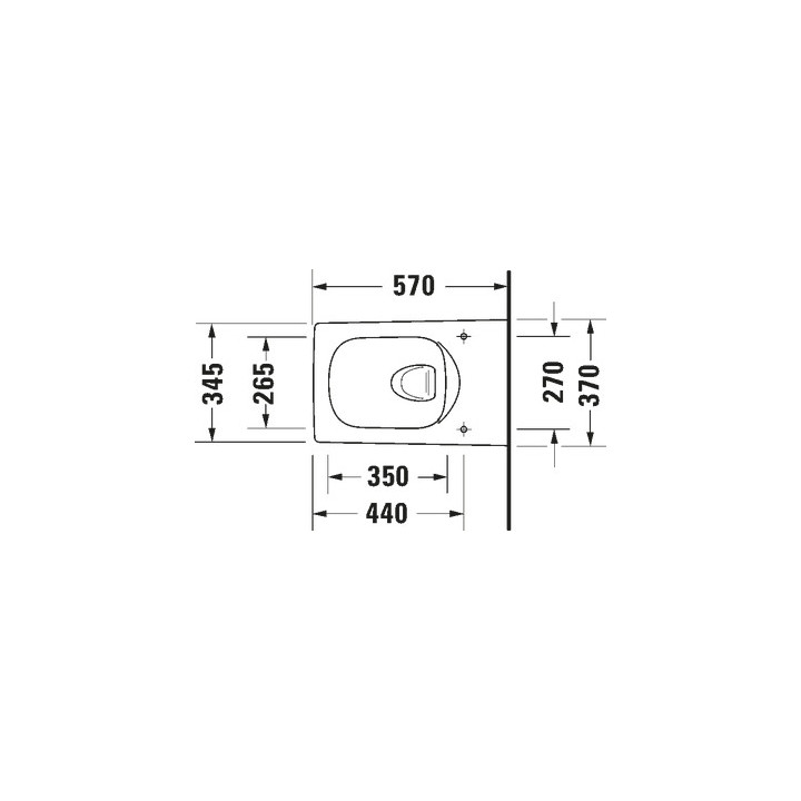 Misa WC Duravit DuraStyle závesné Rimless 37x54 cm, lievikový, biela S povrchom WonderGliss