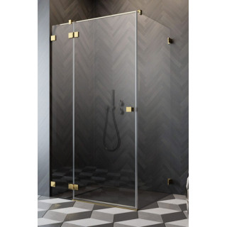 Dverí kúty Radaway Essenza Pro Black KDJ 100, pravé, 1000x2000mm, sklo číre, čierna profil