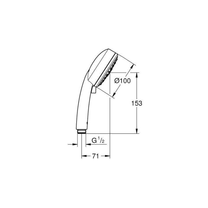 Ručná sprcha, Grohe Tempesta Cosmopolitan 100, 3-strumieniowy, chróm