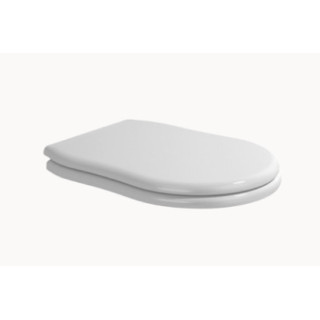 Sedátko WC Flaminia Efi 47 x 35 x 5 cm, drevo/poliester, biela lesklá, panty chrómované- sanitbuy.pl