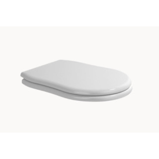 Sedátko WC Flaminia Efi 47 x 35 x 5 cm, drevo/poliester, biela lesklá, panty chrómované- sanitbuy.pl