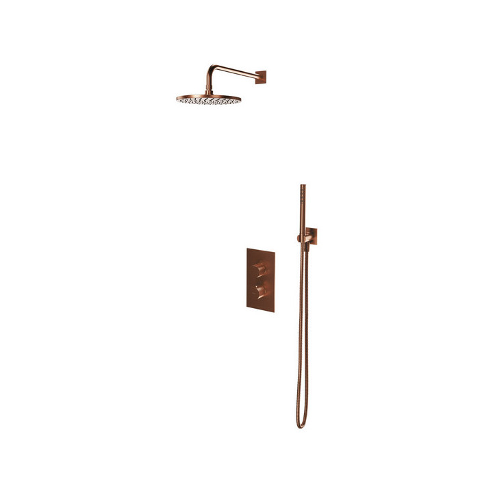 S termostatom Sprchový set Omnires Contour, podomietkový, 2 výstupy vody, zlatý szczotkowany