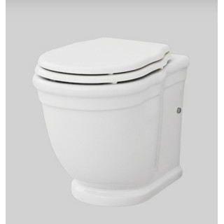 Misa WC na postavení s pozvoľným sklápaním sedadlo, Artceram Hermitage , biely lesklá