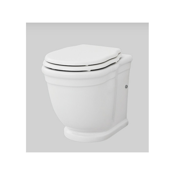 Misa WC na postavení s pozvoľným sklápaním sedadlo, Artceram Hermitage , biely lesklá