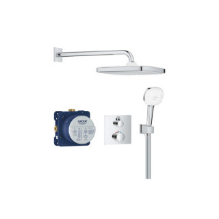Podomietkový Sprchový set s hlavovou sprchou Tempesta 250 Cube, Grohe Groheterm, chróm